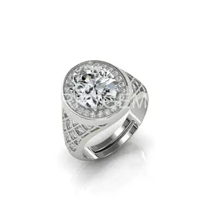MBVGEMS Natural zircon ring 8.00 Carat Certified HANDMADE Finger Ring With Beautifull Stone american diamond ring PANCHDHATU for Men and Women LAB - CERTIFIED