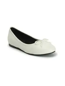Elle Women's Slip-On Ballerinas Colour-White, Size-UK 3