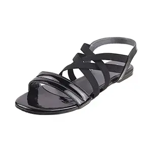 Walkway Womens Synthetic Black Sandals (Size (5 UK (38 EU))
