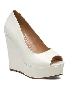 Flat n Heels WHT Pumps FnH BP51A-WHT