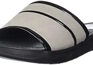 Carlton London Men's Fashion & Comfortable Flip-Flop-7 Kids UK (CL-G-M-103_Grey-Black)