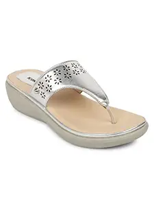 ICONICS Women's Heels, Silver, 6