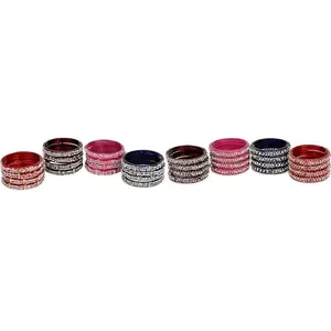 Somil Elegant Combo Bangles For Women & Girls | Assorted Design Chudi Set | Wedding, Festive & Everyday Use, Pack Of 32, Multicolor -R421
