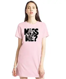 Stylish Cotton Blend Printed T-Shirt for Women | Casual Wear | Soft & Comfortable Fabric | Trendy Short Sleeve (Pink_Small)#3749