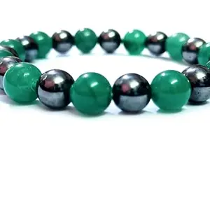 ASTROGHAR Green Jade Hematite Lucky Charm Crystal Bracelet