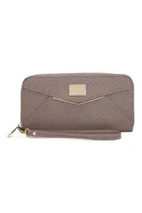 Van Heusen Women Polyurethane Grey Solid Casual Wallets