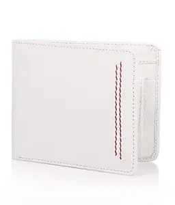 Walletsnbags Men's Neo Stitch Leather Wallet (Factory Seconds) - White Grey