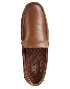 HEALTH FIT Stylish Men's PU Diabetic & Orthopedic Shoes HF8521 TAN