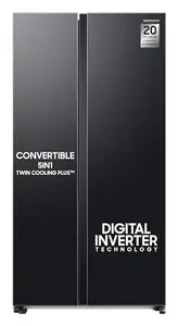 Samsung 644L WI-FI Enabled SmartThings Side By Side Inverter Refrigerator (RS76CG8133B1HL, Black DOI) price in India.