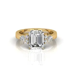 MBVGEMS Natural zircon ring 7.25 Ratti / 6.50 Carat Certified HANDMADE Finger Ring With Beautifull Stone american diamond ring Gold Plated for Men and Women