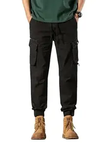 Lymio Cargo for Men || Cotton Cargo Pant || Drawstring Waist Pant (Also Available in Plus Sizes) (58-61)