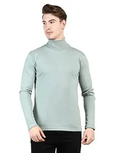 CHKOKKO Men's Winter Wear Cotton High Neck Full Sleeves Regular Fit T-Shirt