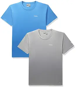 Charged Energy-004 Interlock Knit Hexagon Emboss Round Neck Sports T-Shirt Light-Grey Size Xl And Charged Energy-004 Interlock Knit Hexagon Emboss Round Neck Sports T-Shirt Scuba Size Xl