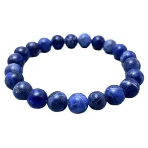 LKBEADS Sodalite Bracelet - Beaded Bracelet for Essential Oils, Birthstone Jewelry Gift for Her & Him, Best Friend Bracelet|8mm Round|Smooth|Blue|SRC_LI_000077