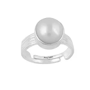 Anuj Sales Natural Moti Stone Panchdhatu Adjustable Ring 6.25 Ratti Rashi Ratna Origional Gemstone