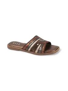 ELLE Women Fashion Sandal,Antique,UK-6