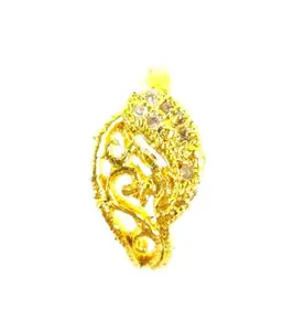 Chandrani Collection Elegant Gold-Toned Ring with Crystal Accents Filigree Design | Vintage Design | Fashion Jewellery | Stylish Ring for Women and Girls