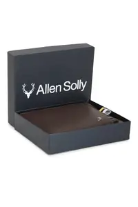 Allen Solly Men Brown Textured Leather Wallet