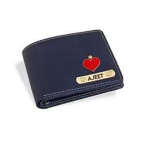 NAVYA ROYAL ART Men's Personalized Wallet | Leather Customized Purse with Name & Charm | Unique Birthday/Anniversary/Valentine's Gift for Men - Blue Wallet