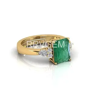 MBVGEMS natural emerald ring 2.00 Ratti handcrafted finger ring with beautifull stone men & women jewellery collectible lab - certified