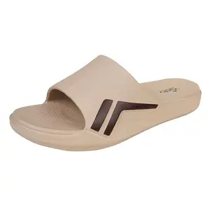 TRV EXTRA SOFT Men's Classic Ultra Soft Flip Flops/Slippers/Slides, Comfortable & Light Weight| Stylish & Anti-Skid| Waterproof & Everyday Slip-on for Gents/Boy (Beige, 10) (Arrow-Beige-P)