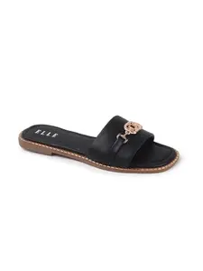 ELLE Women Fashion Sandal,Black,UK-3