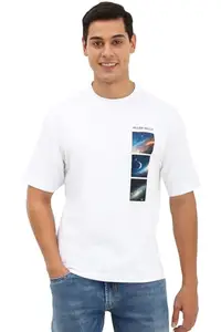 Allen Solly Men's Regular Fit T-Shirt (ALKCADSFC66167_White