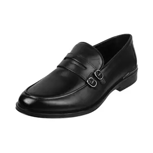 Mochi Men Black Formal Leather Flat Shoes UK/7 Eu/41 (14-749)
