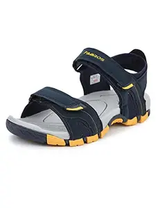 ABROS Men's ASLG0158 Sports Sandals -Navy/Mustard-7UK