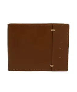 LORENZ Bi-Fold Brown Genuine Leather Wallet for Men (Star Austin)| GL-20S