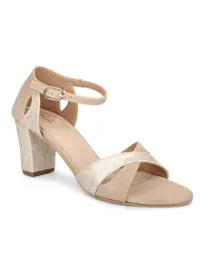 INC.5 Women Beige Mid-Top Block Heels