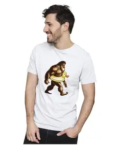 Men's & Women's Regular Fit T-Shirt Just Be Happy - Smile 100% Cotton Unise T-Shirt White|Female2XL(DUCKFLT24-White 2XL Men GoalRT,)