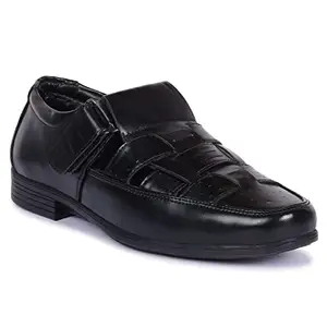 Longwalk Men Black Shoe Style Velcro Sandal