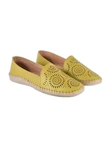 Shoetopia Womens Mission Yellow Loafer - 3 UK (Mission-Yellow)