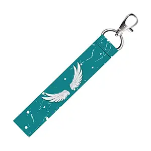 ISEE 360® Angel Wings Lanyard Bag Tag with Swivel Lobster for Gift Luggage Bags Backpack Laptop Bags Students Workers Travelers L X H 5 X 0.8 INCH