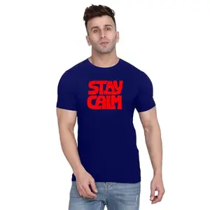 Men's Round Neck T-Shirt | Comfortable & Stylish Men's T-Shirt Idea for Gym, Sports, Casual Outings, or Lounge Wear - Small Navy