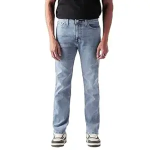 Levi's Men's 513 Light Indigo Straight Fit Mid-Rise Jeans