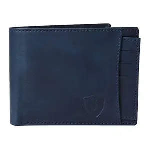 Keviv® Genuine Leather Wallet for Men EXTRANAL Card Holder Wallet (Blue)