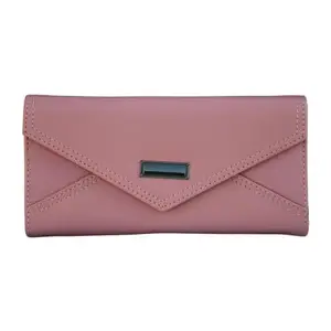 Saugat Traders Hand Wallet/Clutch for Women, Girls - Ladies Hand Purse Genuine Leather - Stylish - Designer Wallet - Premium Wallet (Pink)