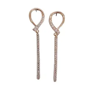 SALTY Anti Tarnish Waterdrop Ribbon Dangle Earrings Set for Women | Stylish Fashion Jewellery | Accessories for Girls | Minimal Jewelry | Ideal for Gifting