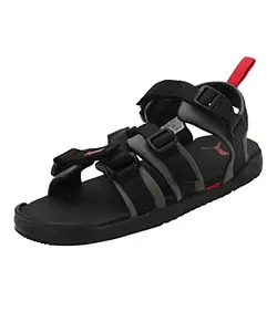 Puma Men's Prime X Black-Dark Shadow-High Risk Red Sandal-7 Kids UK (33991302)