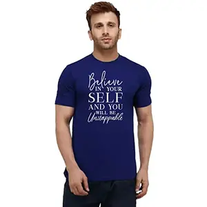 ALLEN BLACK Men's Round Neck T-Shirt Comfortable & Stylish Men's T-Shirt Idea for Gym, Sports, Casual Outings, or Lounge Wear - Large$7438 Navy