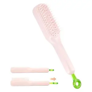 Vrustee Self-Cleaning Anti-Static Massage Comb, Self Cleaning Hair Brush, Massage Comb For Hair, Retractable Rotary Lift Self-Cleaning Comb, Women's Hair Styling Tool (pack of 2)
