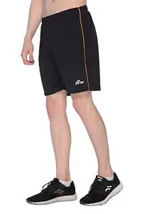 B-TUF Men Sports Shorts for Gym Running Football Badminton Training Polyester Lightweight BT-281 (Black;XS)