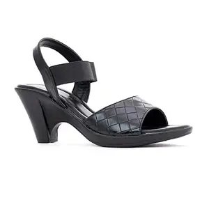 Khadim's Black High Heel Cone Slingback Sandal for Women (6510946)
