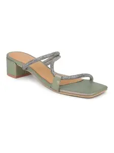 INC.5 Women Pewter Embellished Block Heels