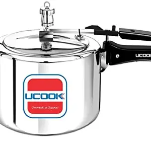 UCOOK Aluminium Inner Lid Non-Induction Pressure Cooker, 12 Litre, Silver price in India.