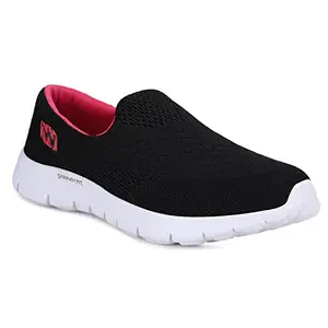 Campus Crown-2 BLK/Rani Running Shoes for Women-5 UK/India (38 EU) (CG-276)