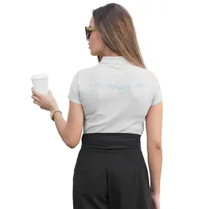 FIGHTERHERO Women's White Polo T-Shirt | Cotton Rich | Wrinkle-Resistant | Colors Dont Fade | Regular Fit | Size XS-32 | Empathy Design