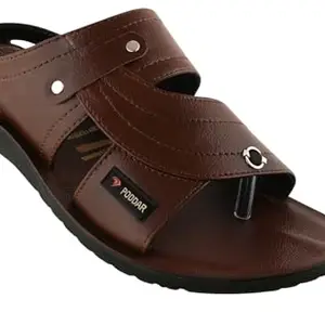 Poddar Formal Sandals for Men | Casual Open Toe Slip-On Sandals | Toe Ring Design, Arch Support, Anti-Slip Sole, Orthopedic Padded Footbed – Outdoor & Daily Use Men Slippers